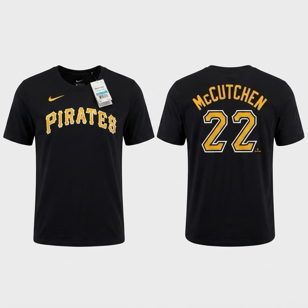 NEW Nike Andrew McCutchen Pittsburgh Pirates #22 Youth XL 18/20 Black T-Shirt